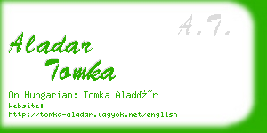 aladar tomka business card
